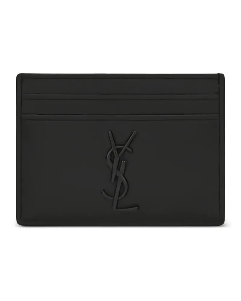 Saint Laurent Cassandre leather card holder - Schwarz Schwarz