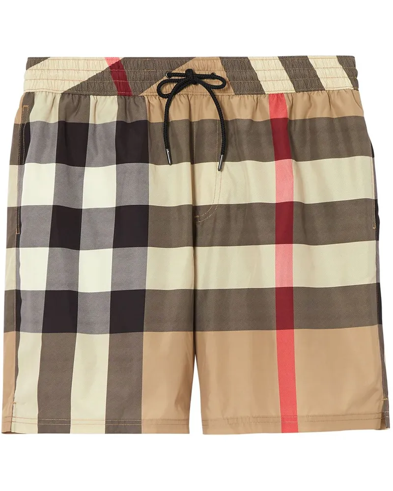 Burberry Karierte Badeshorts - Nude Nude