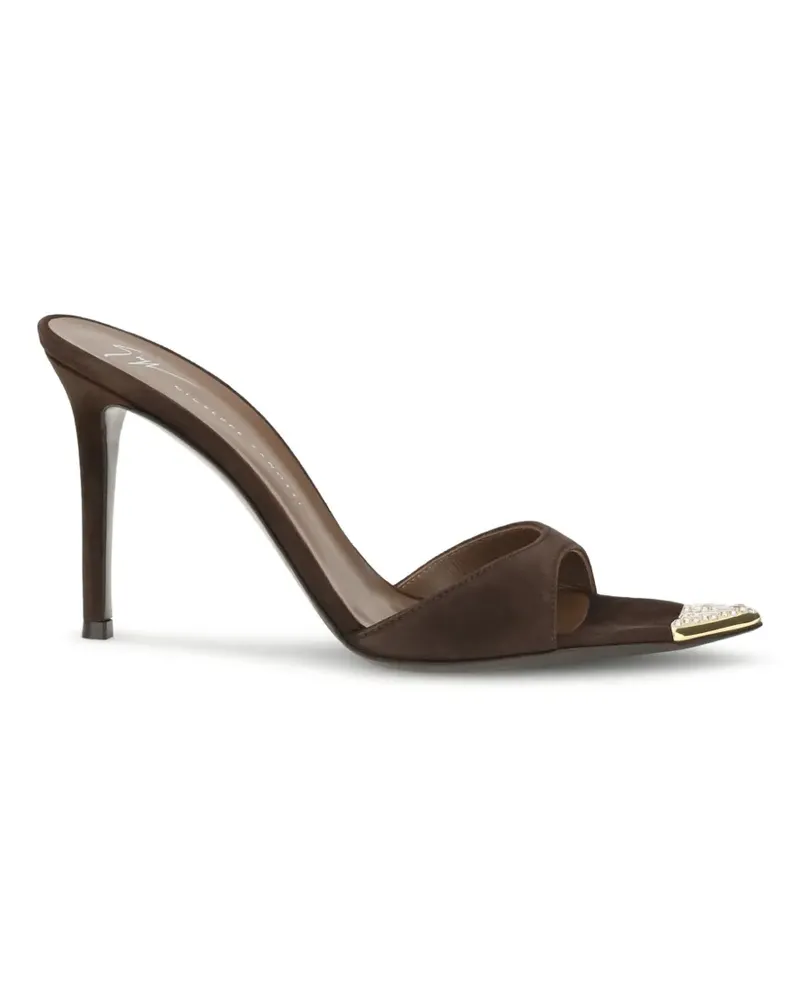 Giuseppe Zanotti crystal-embellished pointed-toe sandals - Braun Braun