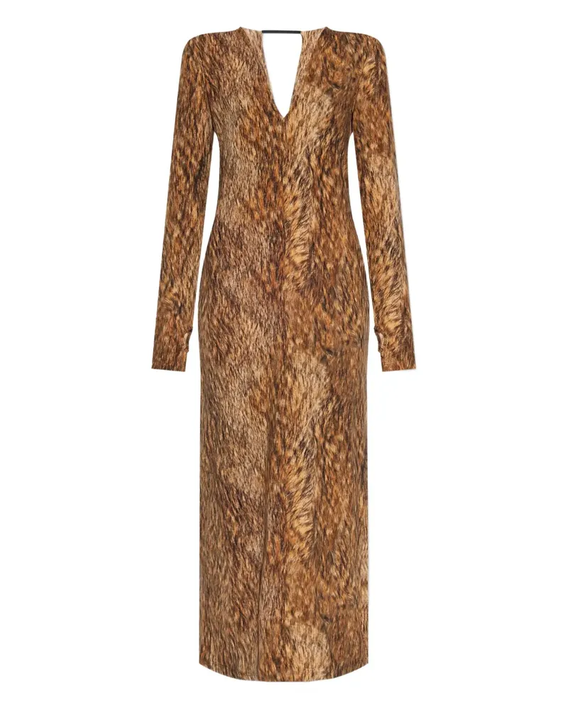 Maison Margiela Strukturiertes Kleid - Braun Braun