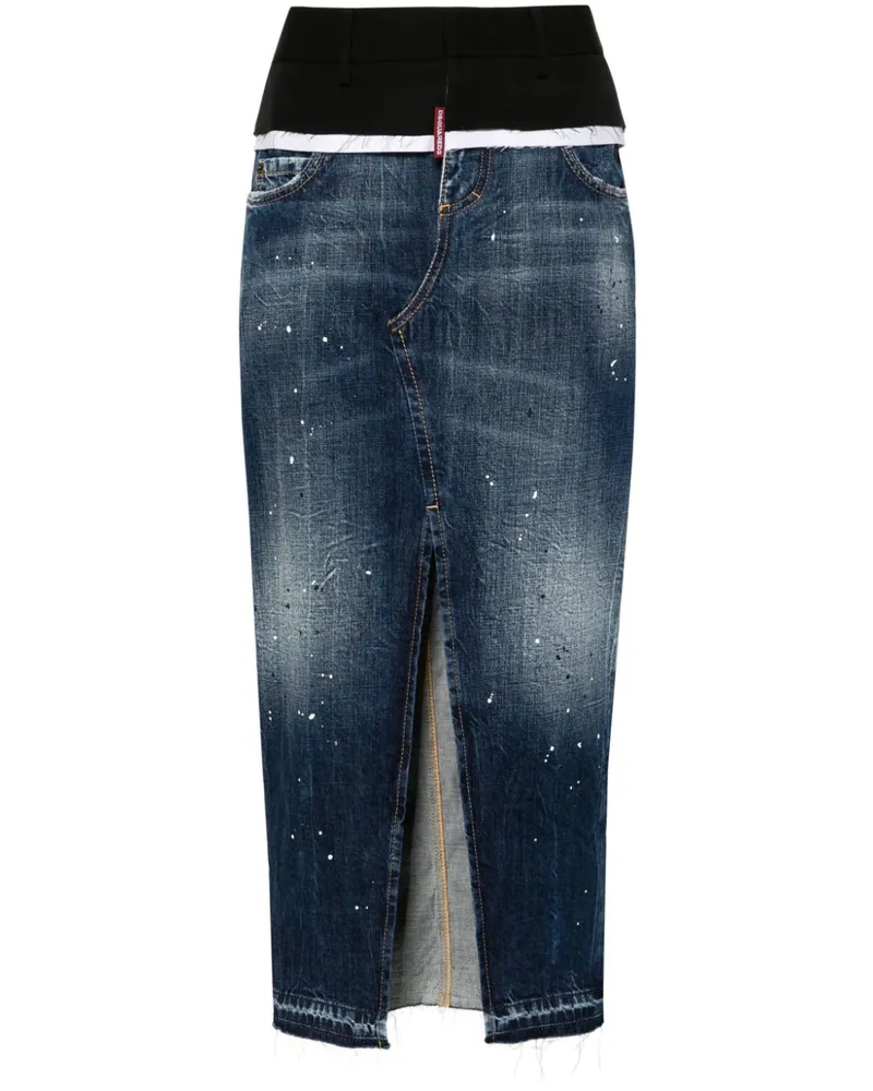 Dsquared2 Cut That Boy Jeansrock Blau