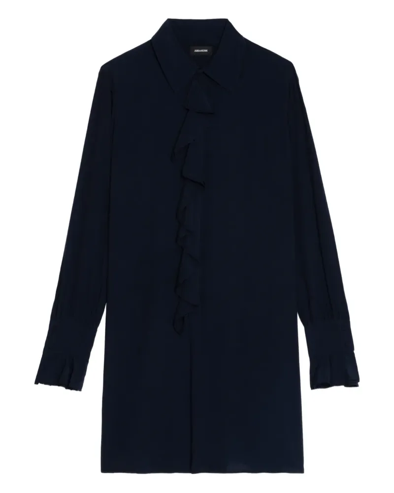 Zadig & Voltaire Rhelyne ruffled mini dress - Blau Blau