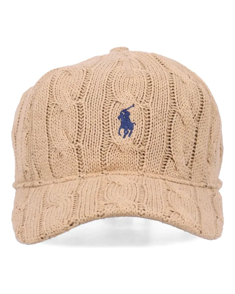 Ralph Lauren cable-knit baseball cap - Nude Nude