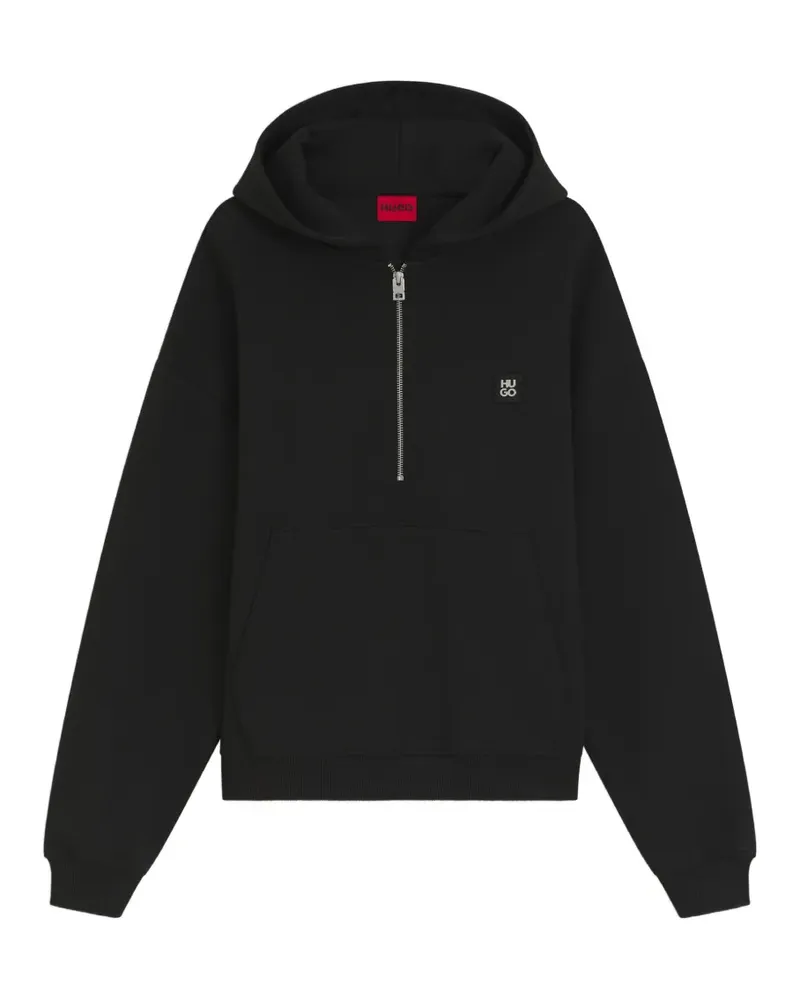HUGO BOSS Hoodie mit Reißverschluss - Schwarz Schwarz