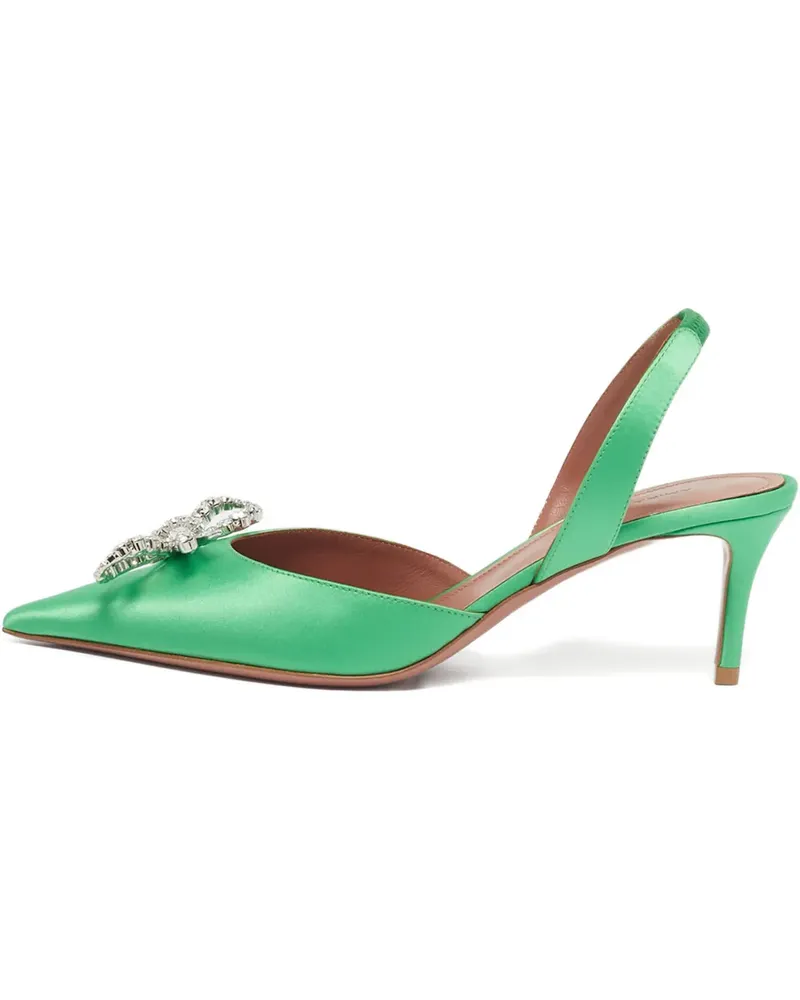 Amina Muaddi Rosie slingback bow pumps - Grün Grün