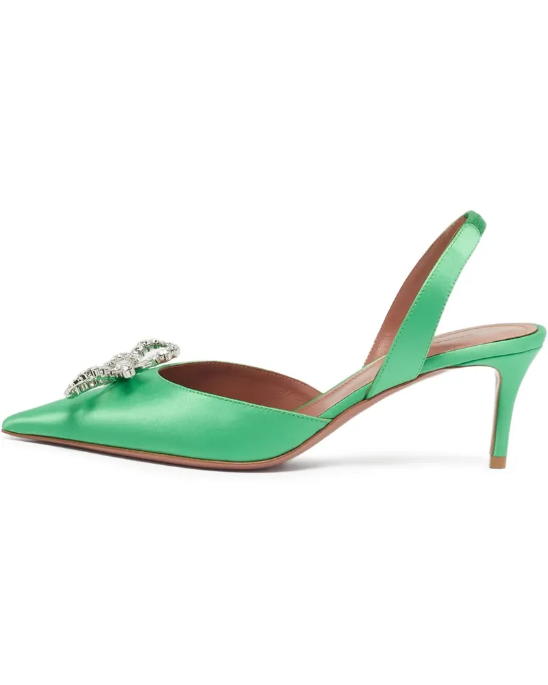 Amina Muaddi Rosie slingback bow pumps - Grün Grün