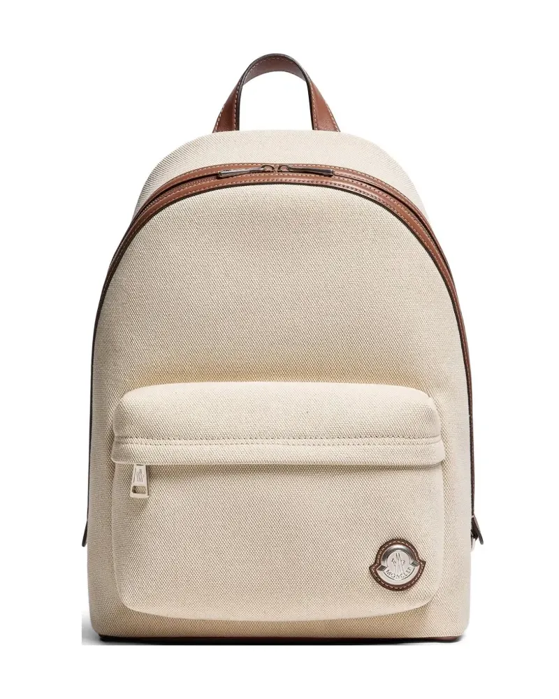 Moncler Carlo logo-patch backpack - Nude Nude