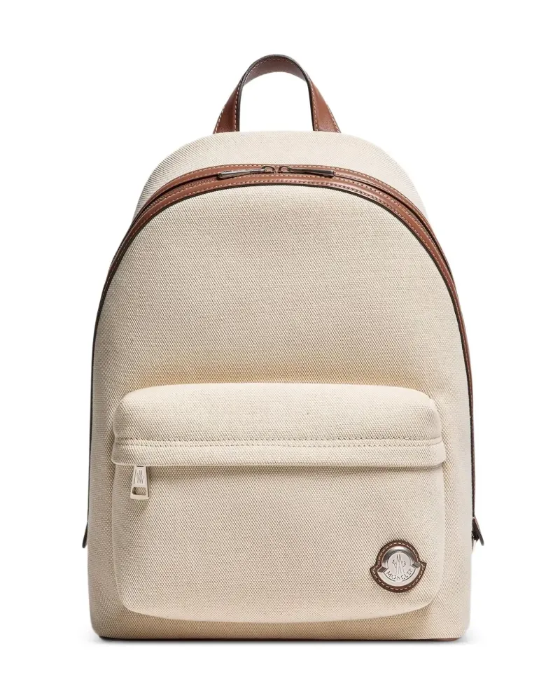 Moncler Carlo logo-patch backpack - Nude Nude