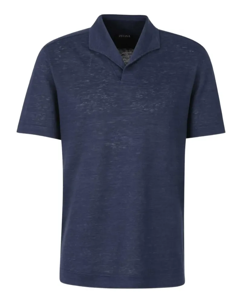 Ermenegildo Zegna Poloshirt aus Leinen - Blau Blau