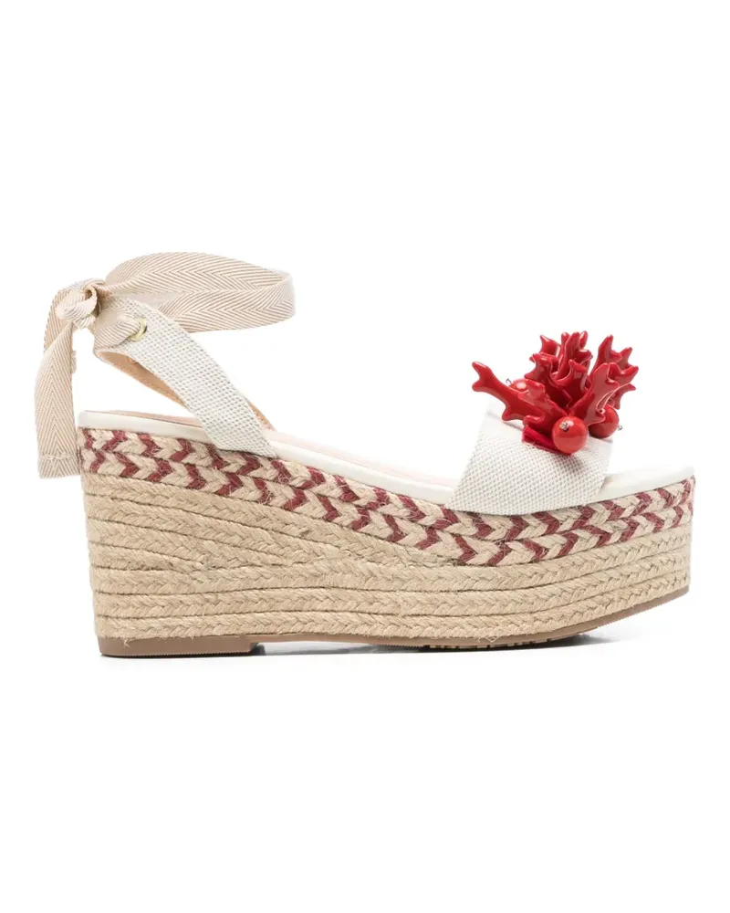 Liu Jo Bali 02 Espadrille-Sandalen mit Korallendetail - Nude Nude