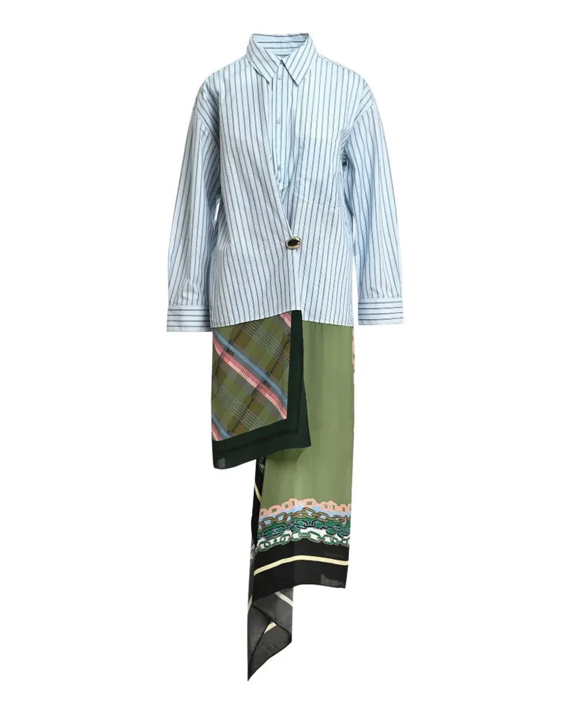 Essentiel Asymmetrisches Krystal Hemd - Blau Blau