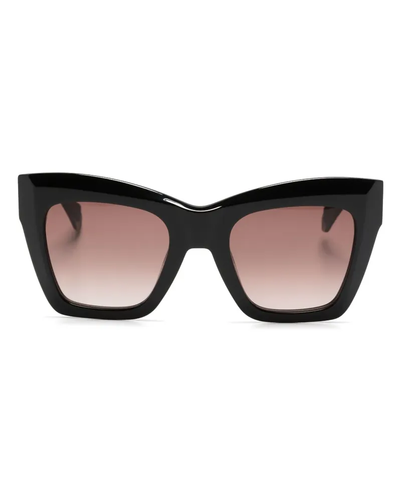 GIGI STUDIOS Sonnenbrille mit Cat-Eye-Gestell - Schwarz Schwarz