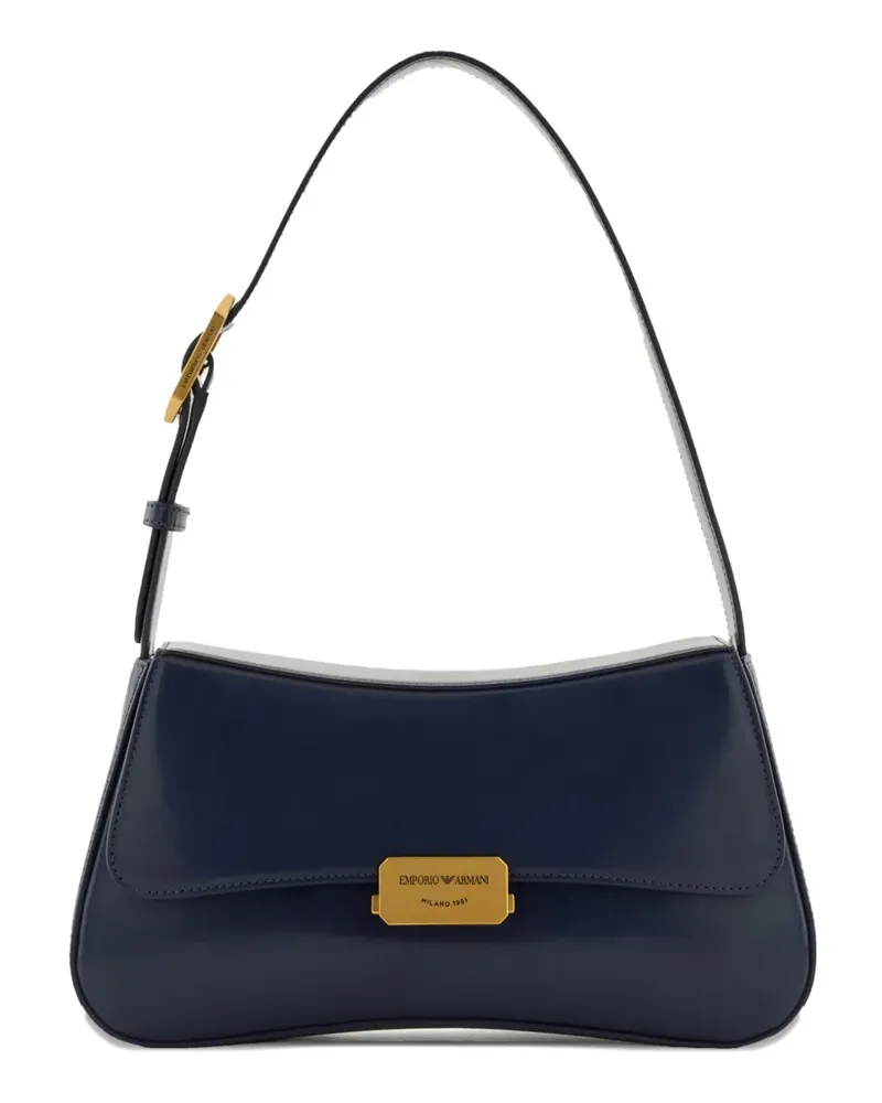 Emporio Armani Schultertasche mit geschwungener Klappe - Schwarz Schwarz