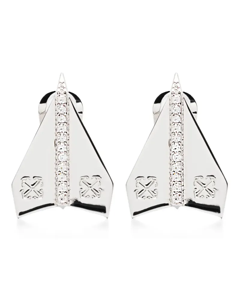 OFF-WHITE Paperplane Ohrclips - 7272 SILVER - SILVER 7272