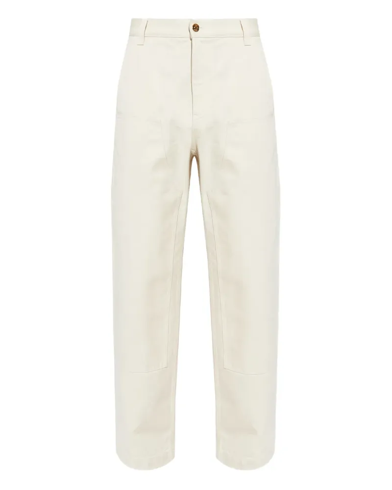 Versace Utility-Hose mit Logo-Patch - Nude Nude