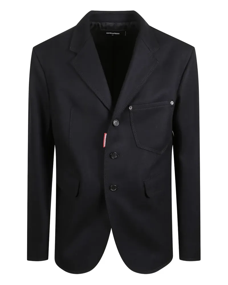 Dsquared2 Jacke mit Knöpfen - Schwarz Schwarz