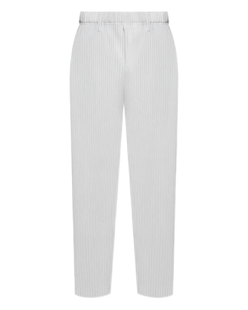 Issey Miyake Straight-Leg-Hose mit Falten - Grau Grau