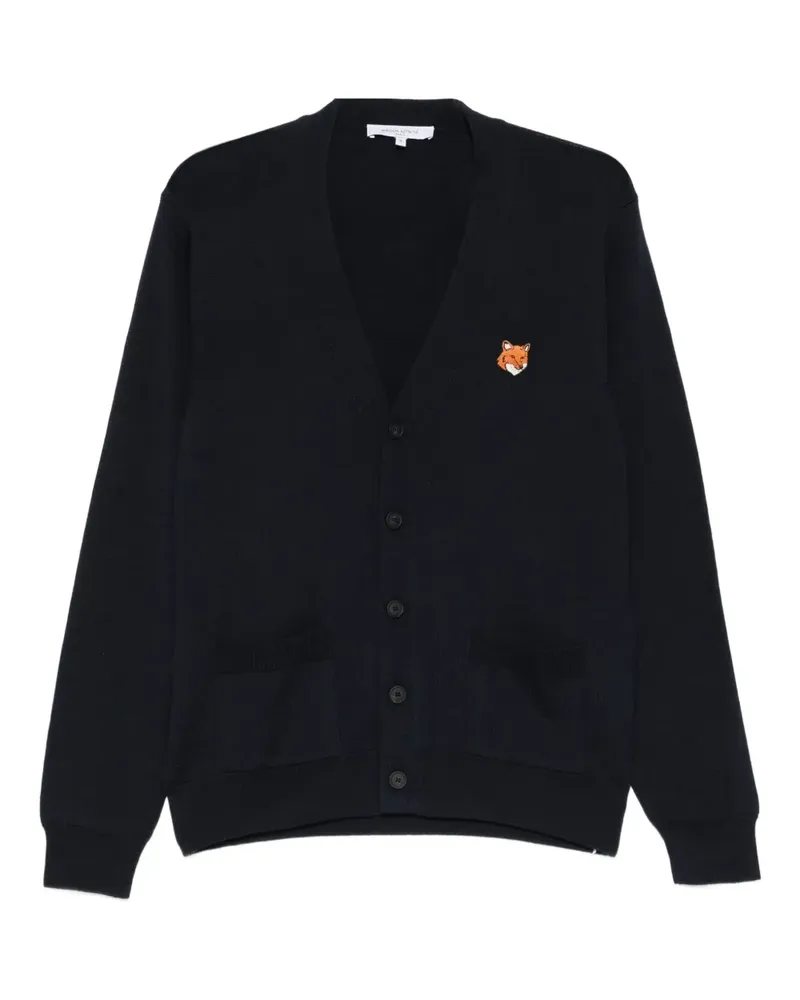Kitsuné Merino-Cardigan - Blau Blau