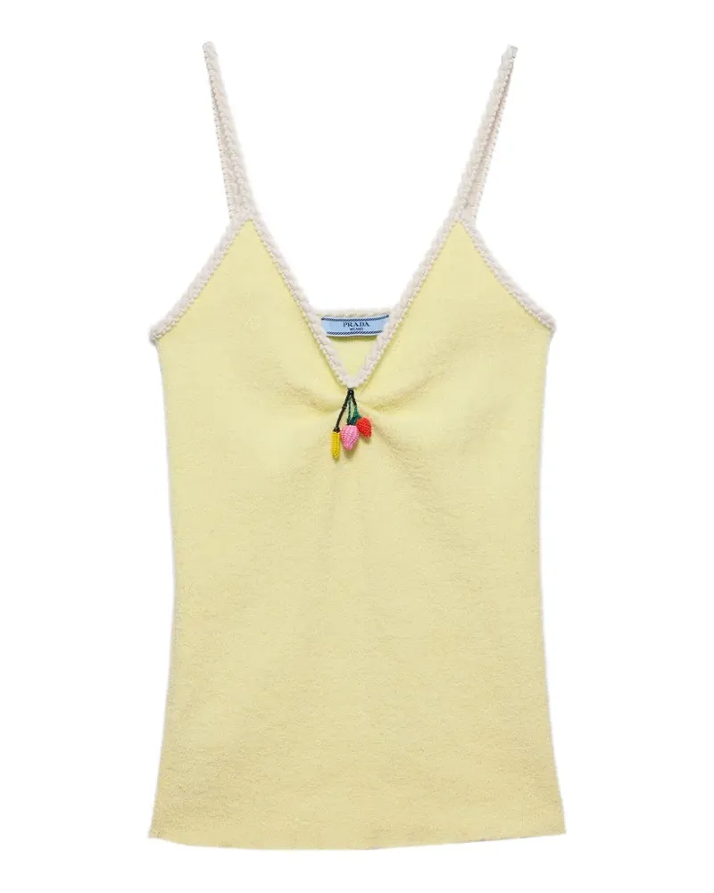 Prada Bouclé-Top - Gelb Gelb