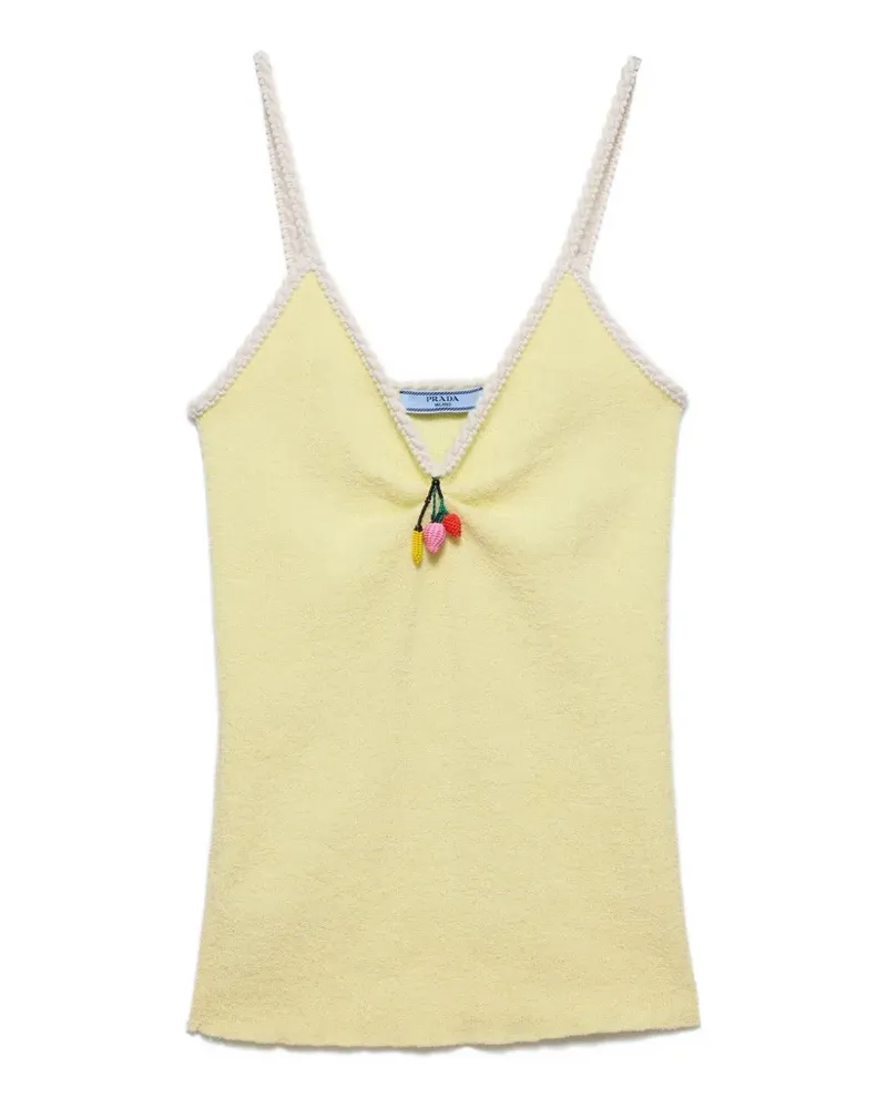 Prada Bouclé-Top - Gelb Gelb