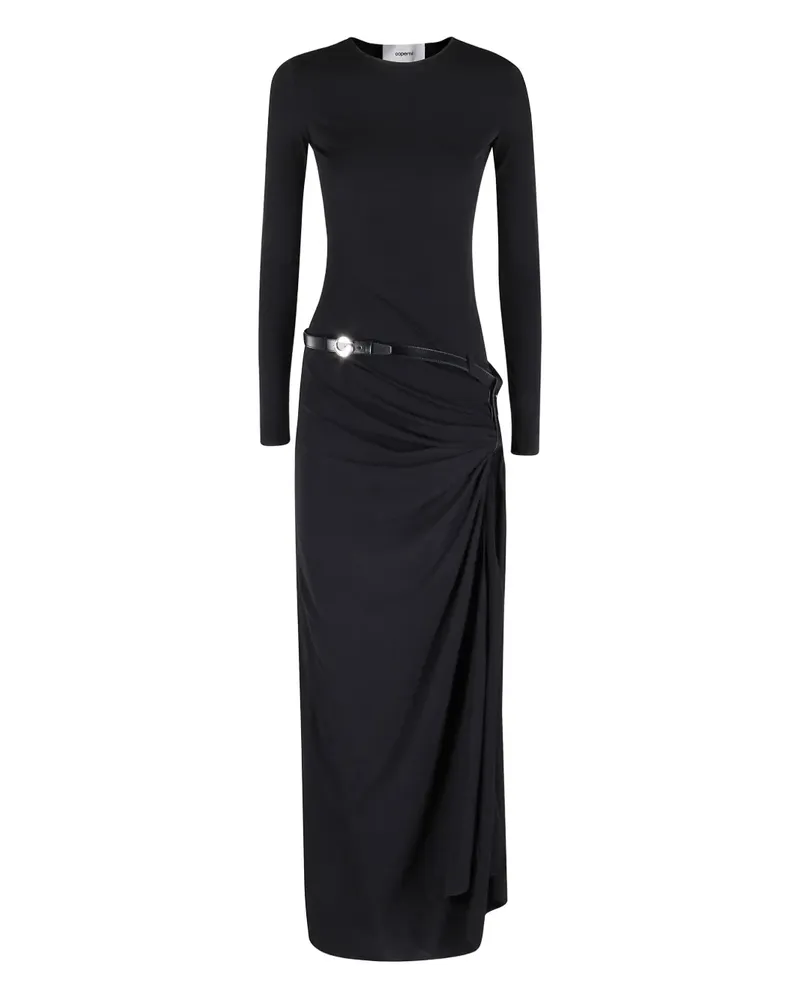 COPERNI long-sleeve draped maxi dress - Schwarz Schwarz