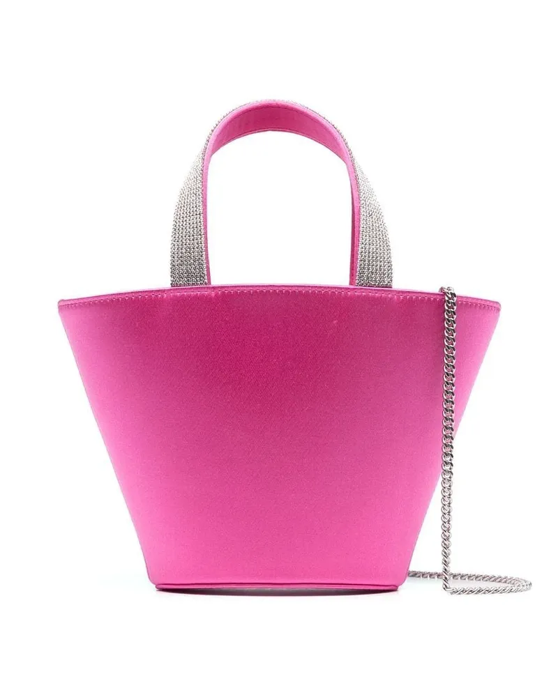 Amina Muaddi 4G Beuteltasche - Rosa Rosa