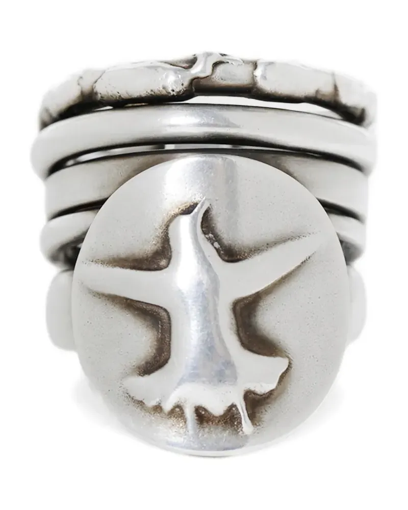 Ann Demeulemeester Mossa Flying Bird Ring - Silber Silber