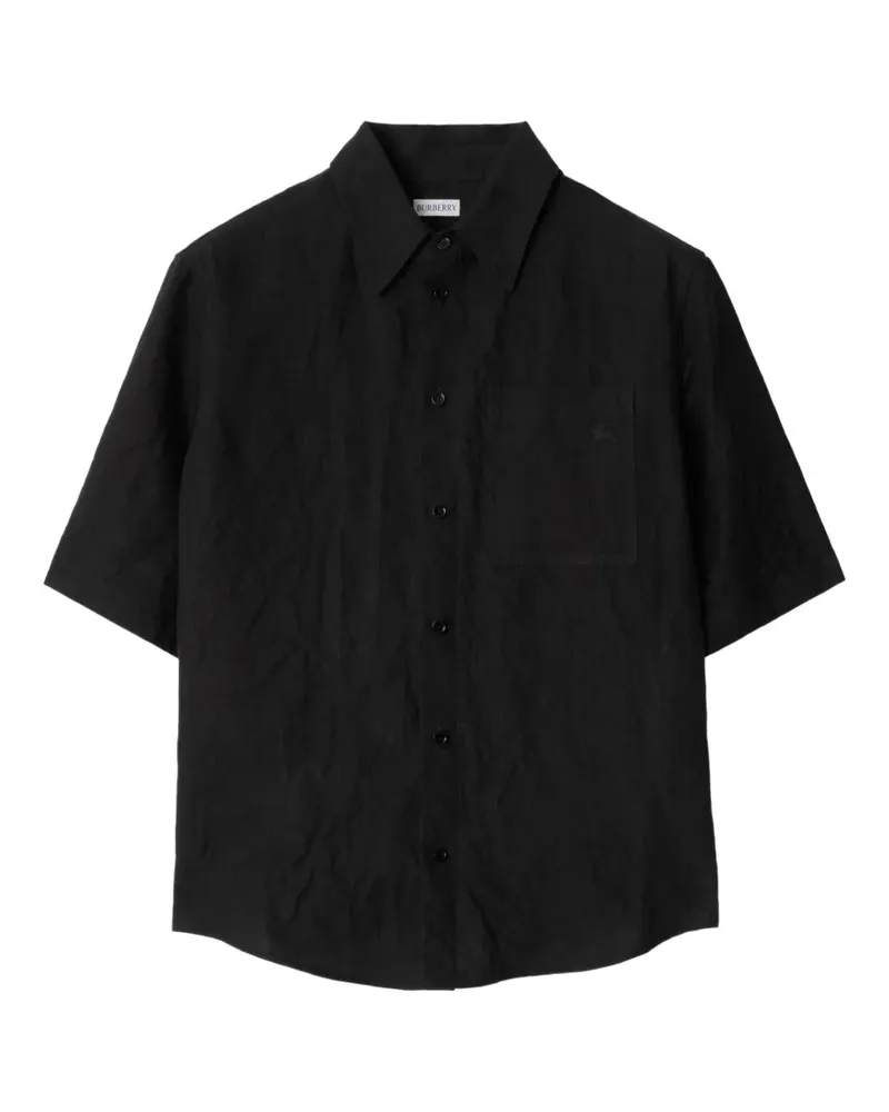 Burberry Hemd aus Leinen - Schwarz Schwarz