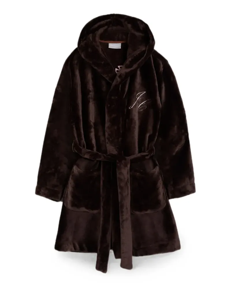 Juicy Couture Morgenmantel mit Kronenstickerei - Braun Braun