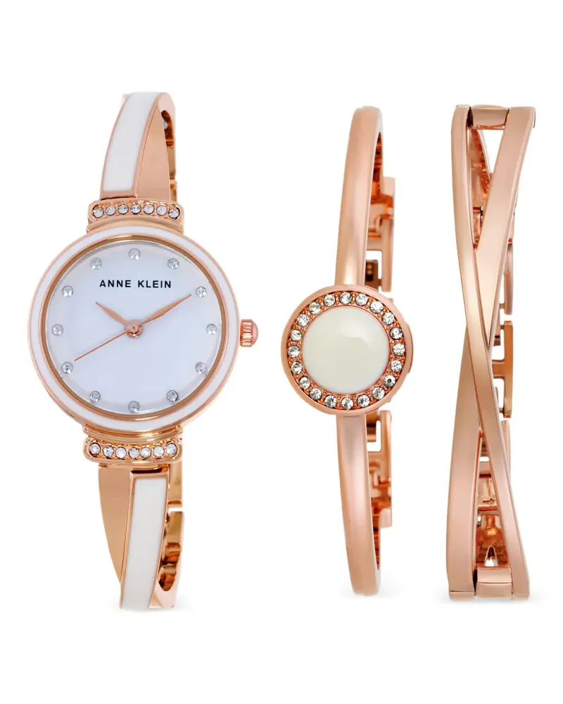 Anne Klein crystal 26mm watch - Weiß Weiß