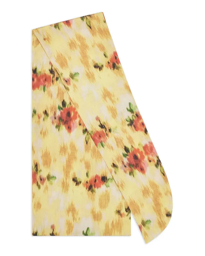 Ganni Schal mit Blumenmotiv - Gelb Gelb