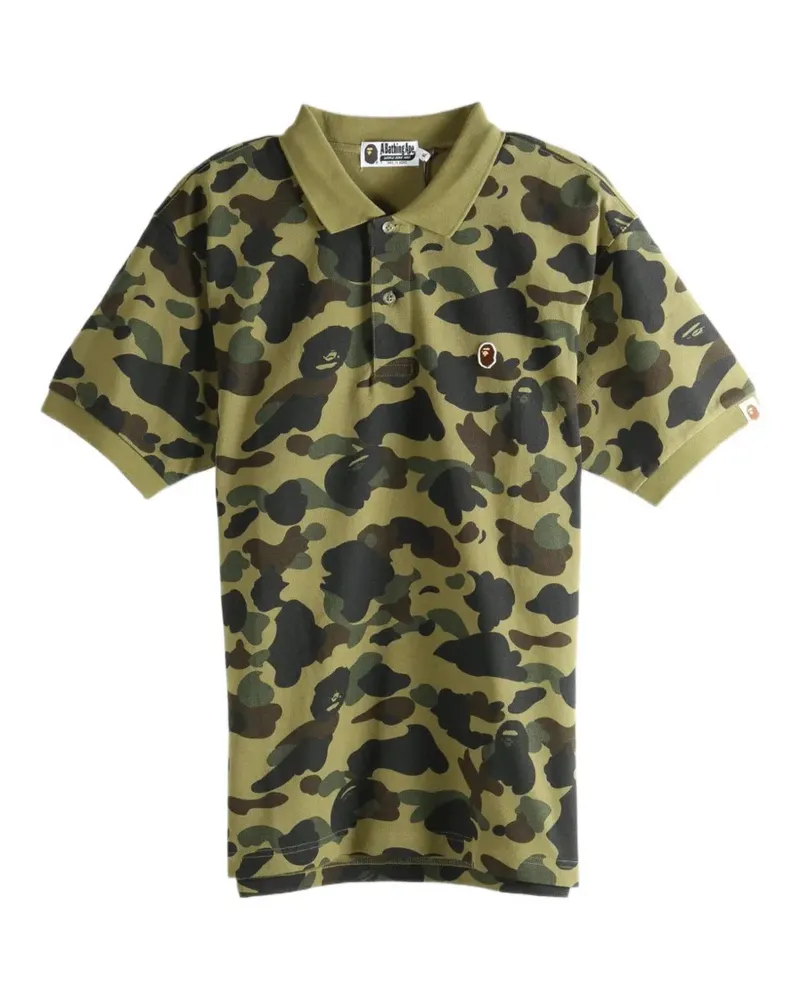 BAPE 1St camouflage-print polo shirt - Grün Grün