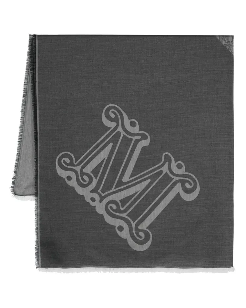Max Mara Jacquard-Schal - Grau Grau