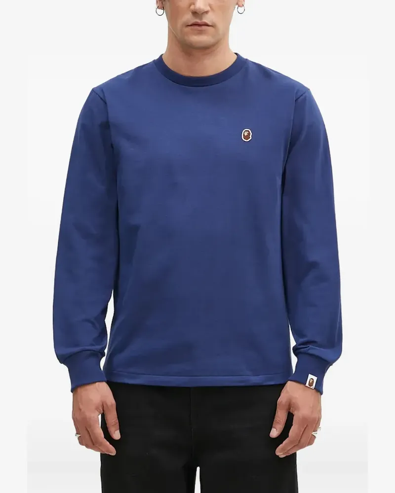 BAPE One Point Sweatshirt mit Logo-Applikation - Blau Blau