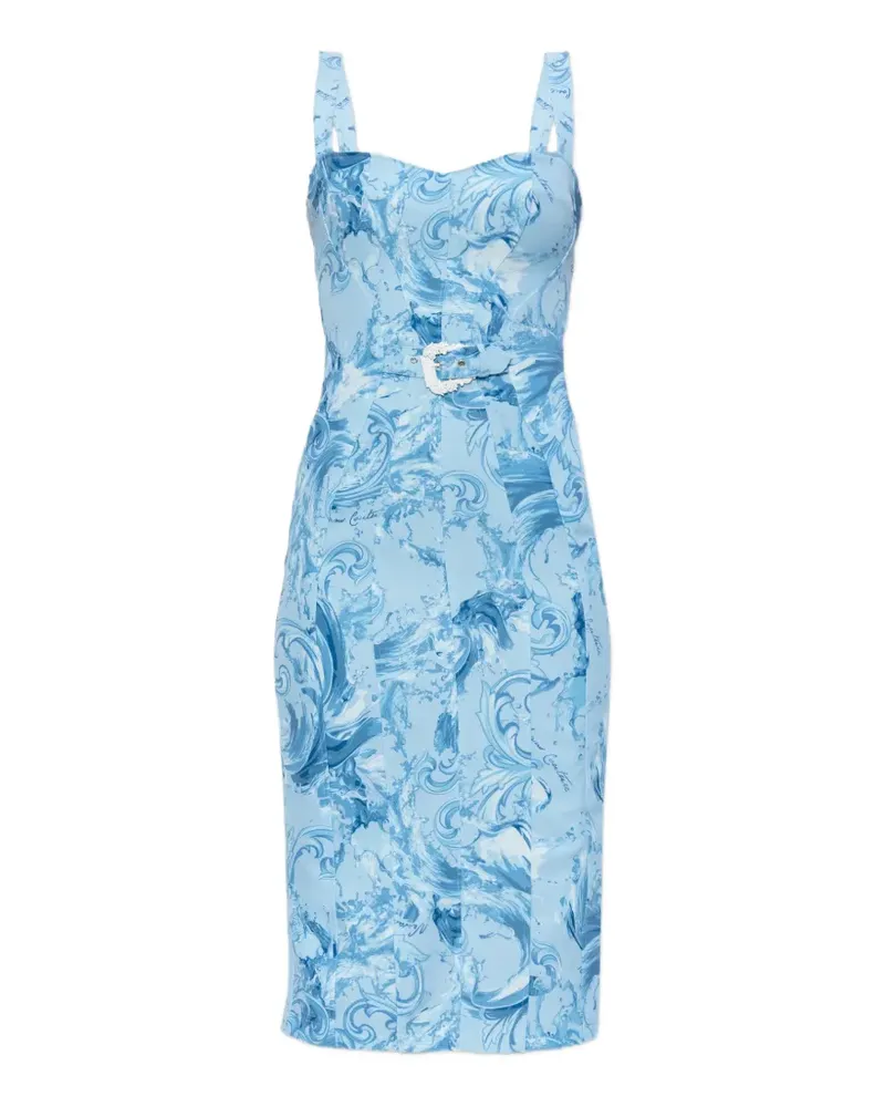 Versace Jeans buckle print dress - Blau Blau
