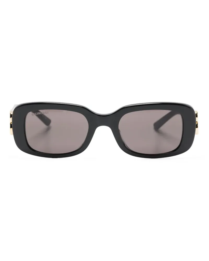 Balenciaga Eckige Dynasty Sonnenbrille - Schwarz Schwarz