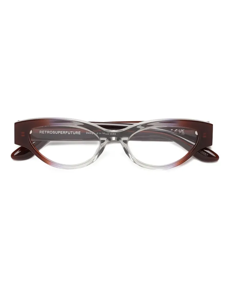 RETROSUPERFUTURE Numero 147 Cat-Eye-Brille - Braun Braun