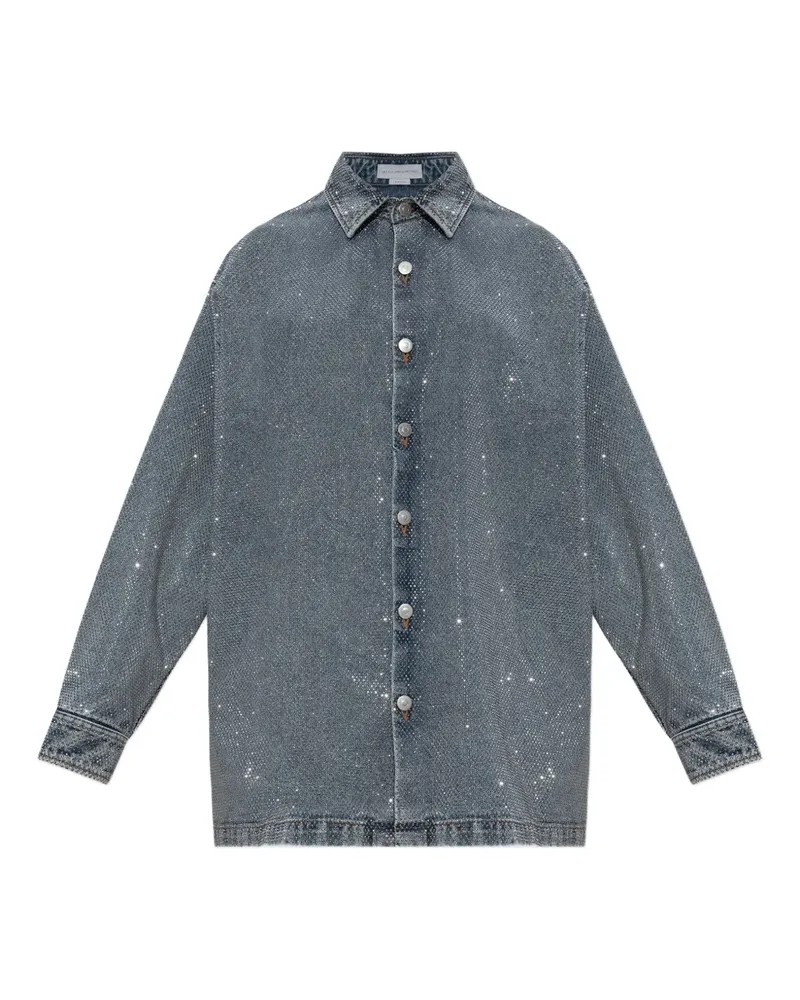 Stella McCartney Hemd mit Strass - Silber Silber