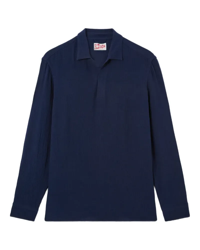 MC2 Saint Barth Klassisches Langarmshirt - Blau Blau