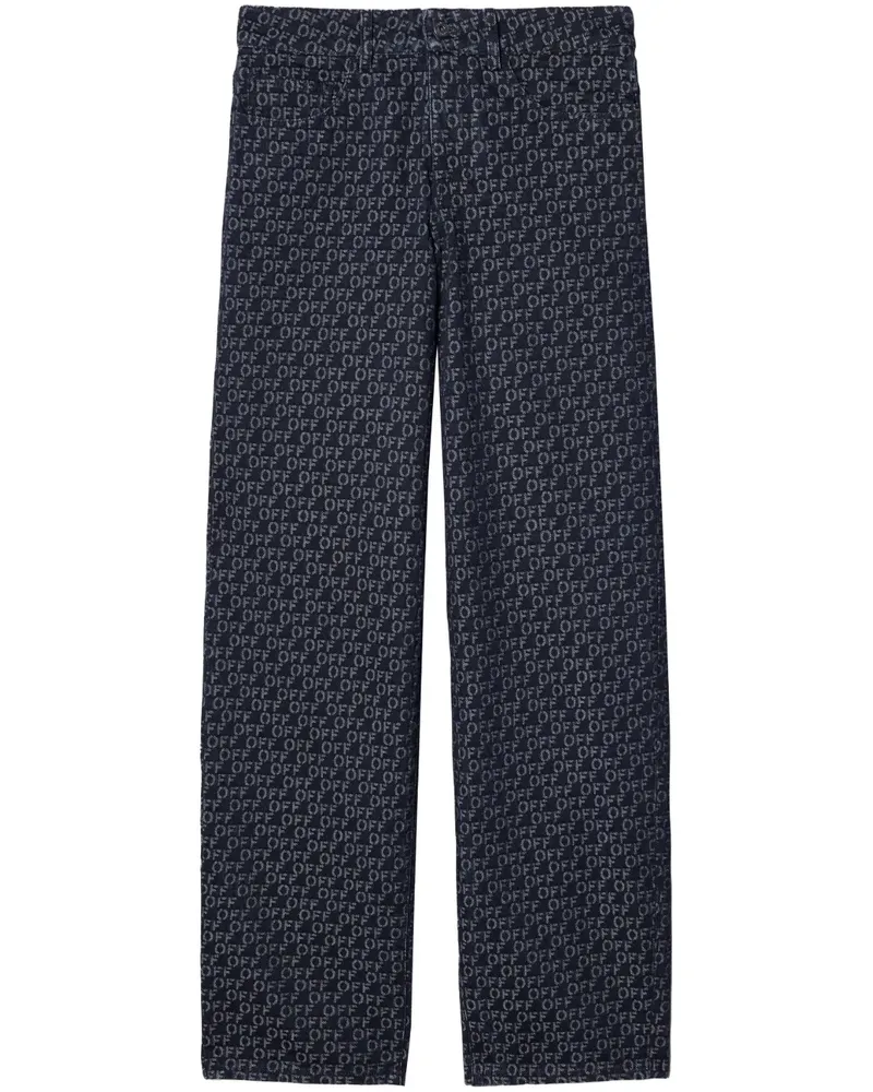 OFF-WHITE Hose mit Jacquard-Logo - Blau Blau