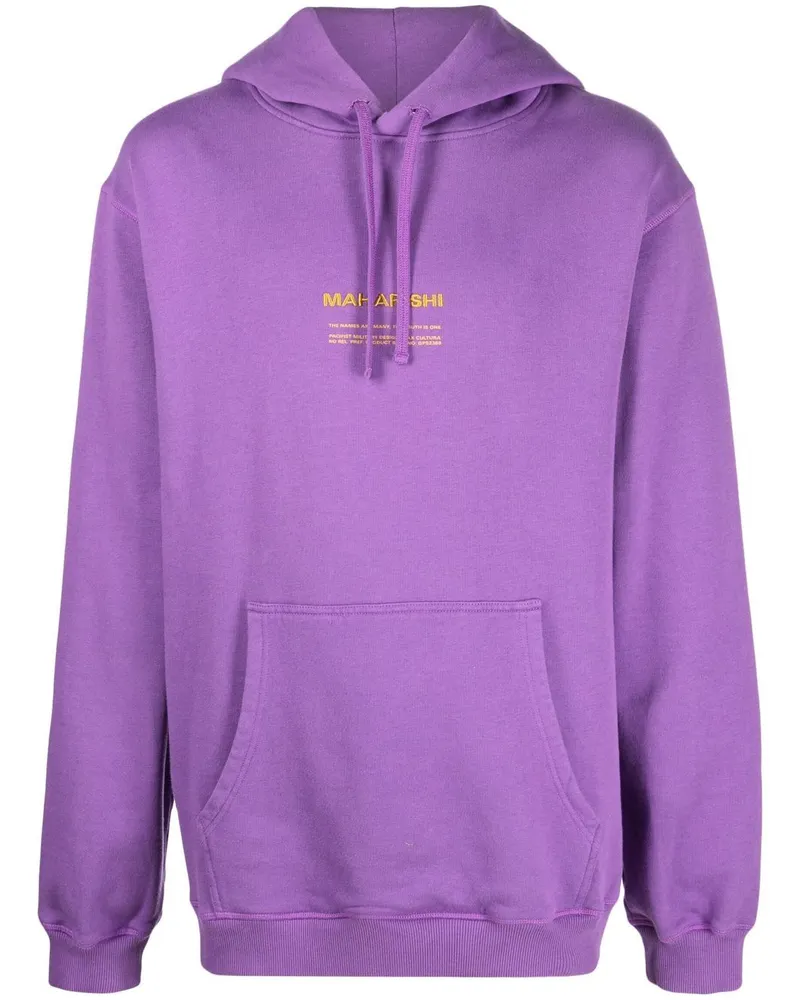 maharishi Hoodie aus Bio-Baumwolle Violett