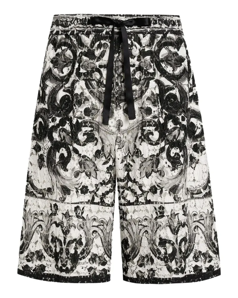 Dolce & Gabbana Shorts mit Majolica-Print - Schwarz Schwarz