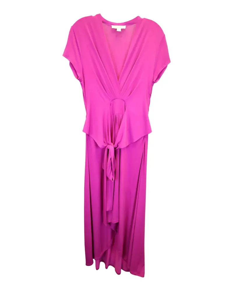 Michael Kors V-neck asymmetric-hem dress - Rosa Rosa