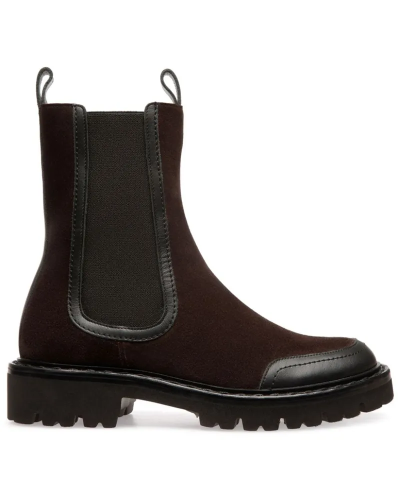 Bally Stiefeletten mit Einsatz Braun