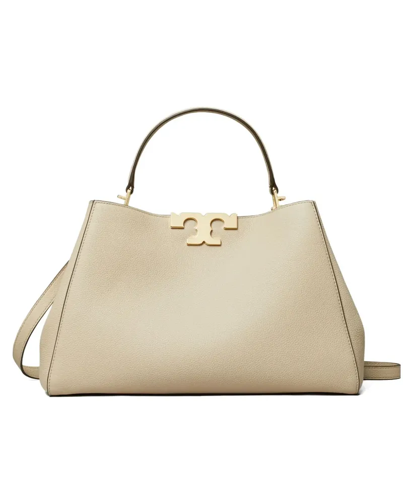 Tory Burch double-handle logo satchel - Nude Nude