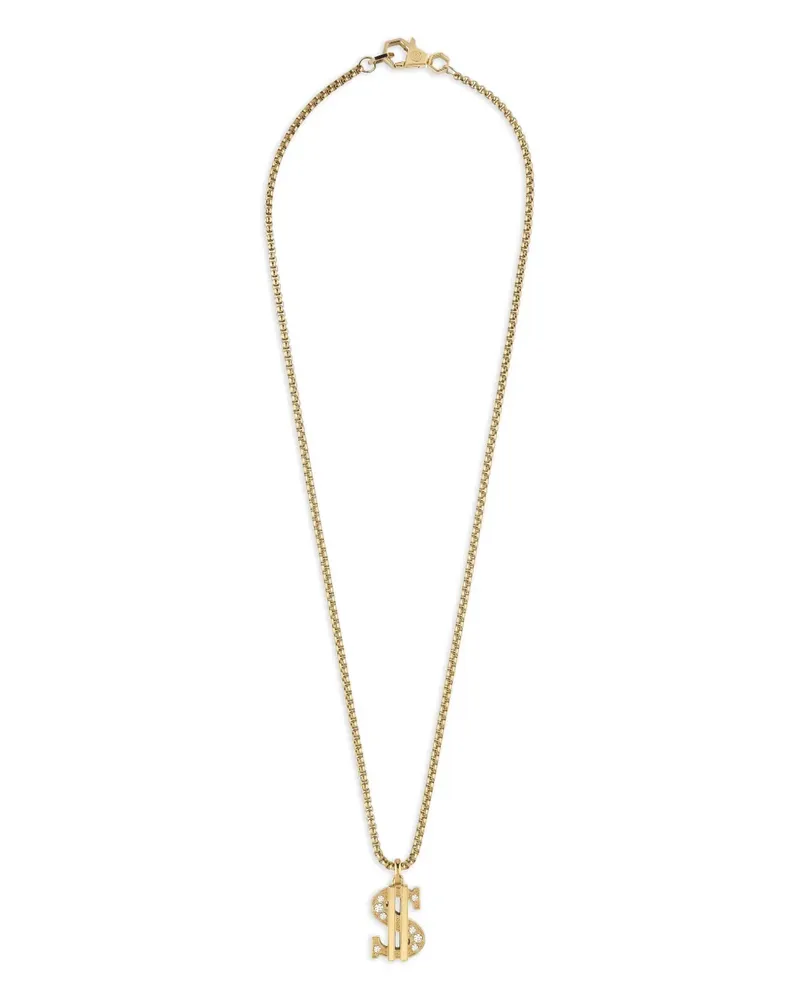 Philipp Plein Plein Valentine Halskette mit Dollar-Zeichen - Gold Gold