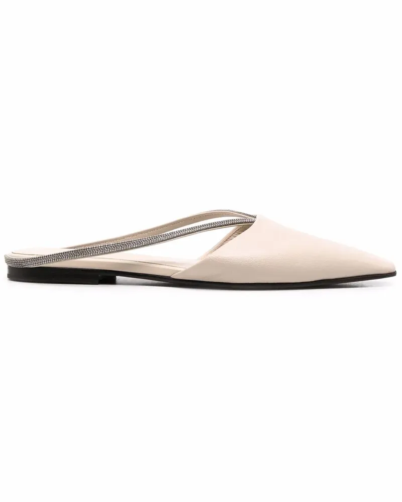 Brunello Cucinelli Verzierte Mules - Nude Nude