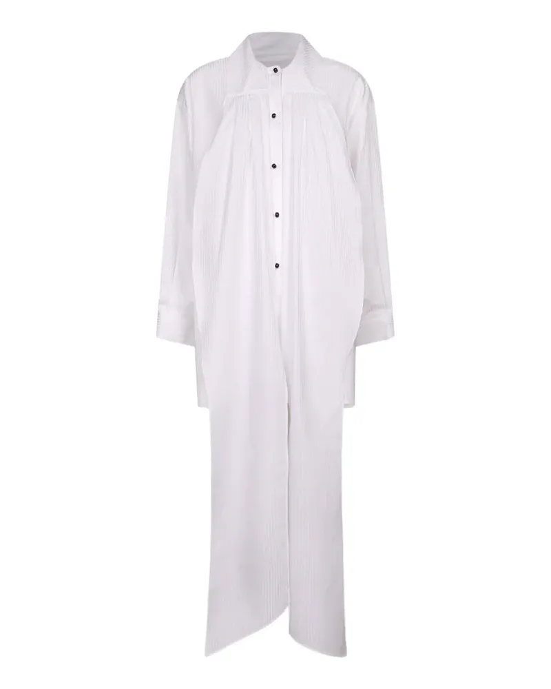 Emporio Armani pleated panelled shirt - Weiß Weiß