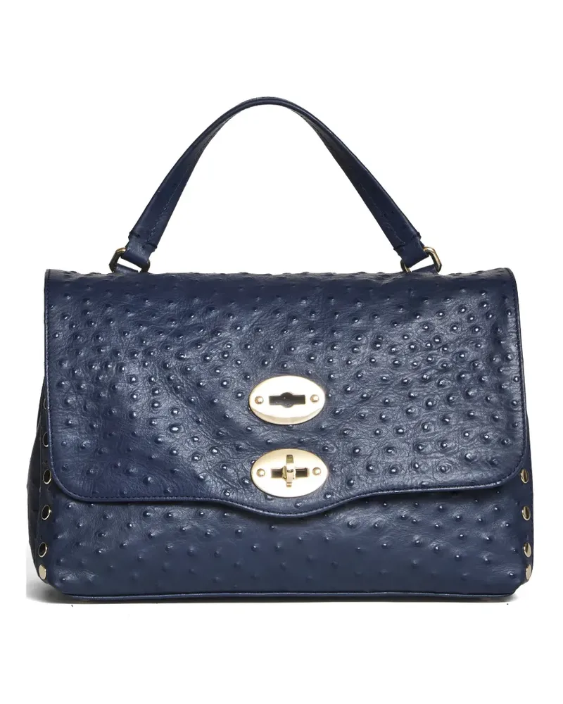 Zanellato Postina studded leather satchel - Blau Blau