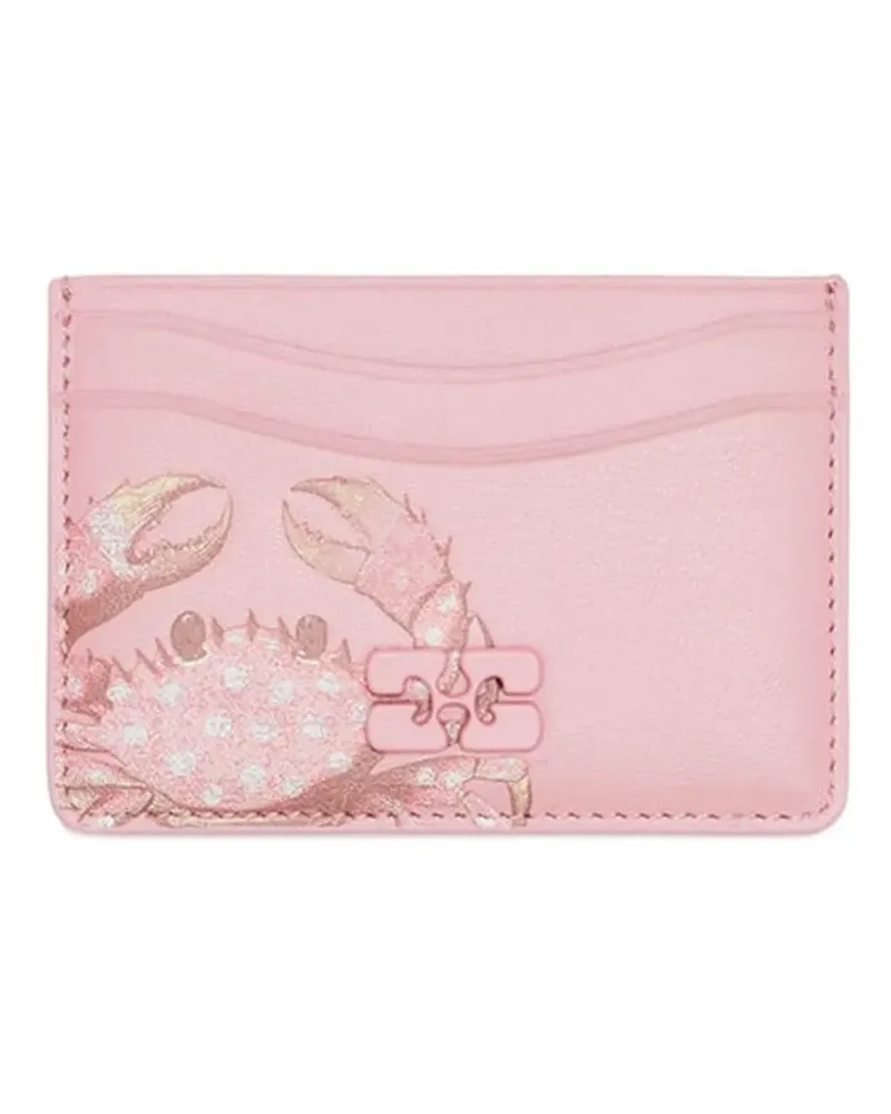 Ganni Bou crab-print wallet - Rosa Rosa